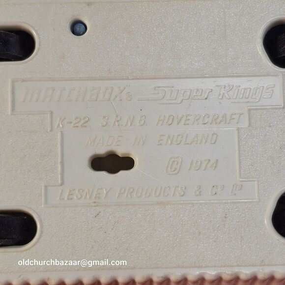 Vintage Matchbox Super Kings K-22 S.R.N.6. HOVERCRAFT Toy 1974 Made in England - Picture 11 of 14